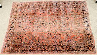 Sarouk Oriental carpet (end fraying).  8' x 11'3"