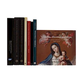 Gutiérrez Haces, Juana / Merlo Juárez, Eduardo / Armella de Aspe, Virginia / Kaiser, Miriam. Libros de Arte Virreinal. Piezas: 8.