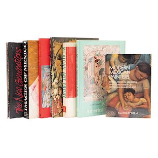Cardoza y Aragón, Luis / Quirarte, Jacinto / Martín, Luis-Martín / Helm, Mckinley. Libros sobre Artistas Modernos Mexicanos. Piezas: 7