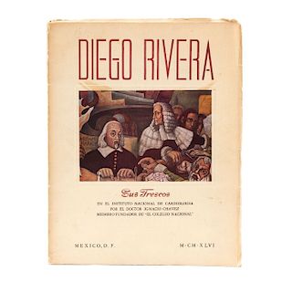 Chávez, Ignacio. Diego Rivera sus Frescos en el Instituto Nacional de Cardiología. México, 1946. Edición de 130 ejemplares.