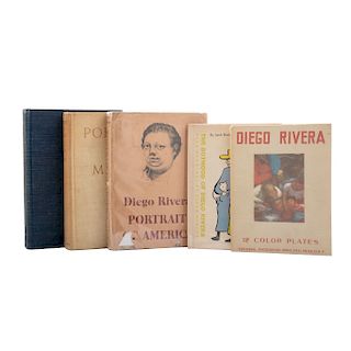 Fernández, Justino / Wolfe, Bertram D. / Brenner, Leah. Libros sobre Diego Rivera. Pzs: 5.