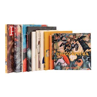 Rivera, Diego / Ramos, Samuel / Debroise, Olivier / Hamill, Pete / Moyssén, Xavier... Libros sobre Diego Rivera. Piezas: 10.