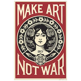 SHEPARD FAIREY, Make Art Not War.