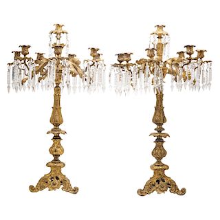 A PAIR OF BRONZE CANDELABRA. FRANCE, 19TH CENTURY. 