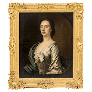 THOMAS HUDSON (ENGLAND, 1701-1779). PORTRAIT OF ANNE ATWOOD (?-1826).