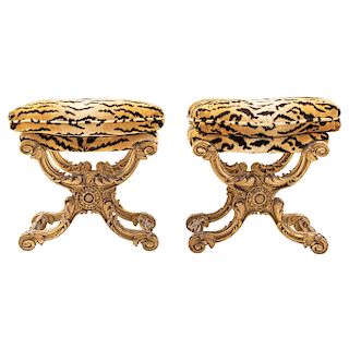 A PAIR OF STOOLS. FRANCE, LATE 19TH CENTURY. 