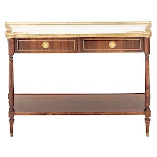 A LOUIS XV STYLE CONSOLE TABLE. FRANCE, 19TH CENTURY.