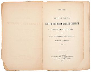 Allen, F. (Presidente). Reports of the Mexican Pacific Coal and Iron Minning and Land Company´s.  New York, 1858.