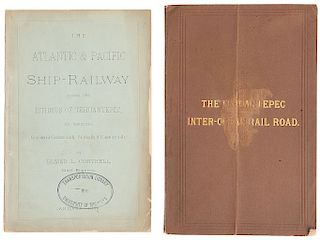 Anderson, A. / Corthell, E. The Tehuantepec Inter-Ocean Railroad / The Atlantic & Pacific Ship-Railway... New York, 1881/ 1886. Pzas: 2