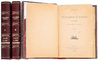 Fidel (Guillermo Prieto). Viaje a los Estados Unidos. México: Imprenta del Comercio de Dublán y Chávez, 1877 - 1878. Piezas: 3.