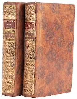 Prevost, Antoine Francois. Histoire Generale des Voiages... Paris, 1759. Tomos LVII y VLIII de la serie. Piezas: 2.