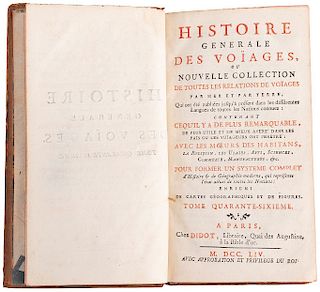 Prevost, Antoine Francois. Histoire Generale des Voyages... Paris, 1754. Tomo XLVI de la serie.