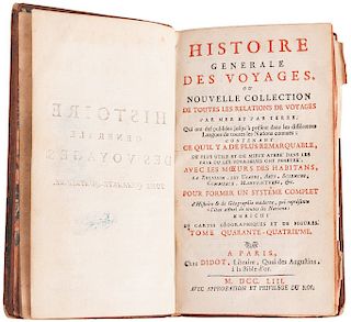 Prevost, Antoine Francois. Histoire Generale Des Voyages... Paris. 1753. Tomo XLIV de la serie.