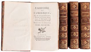 Robertson, William. L´Histoire De L´Amerique. Paris: Chez Panckoucke, 1778. Tomos I - IV. Piezas: 4.