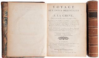 Sonnerat, Pierre. Voyage Aux Indes Orientales et a La Chine... Paris, 1782. Tomos I - II. 134 láminas. Piezas: 2.