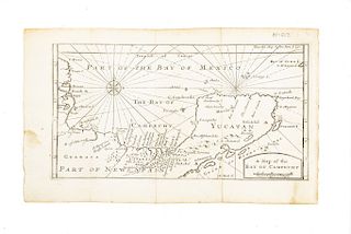 Dampier, William. A Map of the Bay of Campechy. London: "H. Moll F.", 1699. Mapa grabado, 15 x 28 cm.