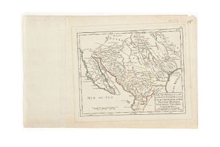 Vaugondy, Robert de. Partie du Mexique ou de la Nouvelle Espagne. Paris: 1749. Mapa grabado, límites coloreados.