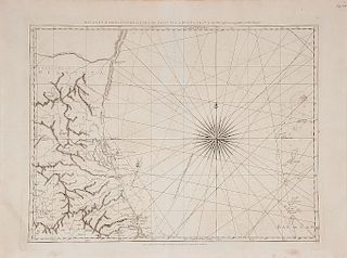 Jefferys, Thomas. The Coast of Mexico from Laguna de Esmontes to Punta Brava. London, 1775. Mapa grabado, 50 x 65 cm.