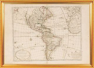 De L'Isle, Guillaume. Carte d'Amérique dressée per l'Usage du Roy… Paris: Phil. Buache, 1780. Mapa grabado, 49.5 x 62 cm. Enmarcado.