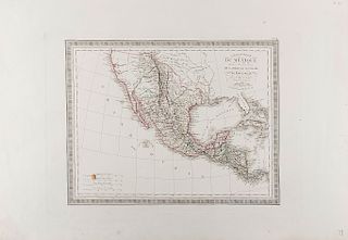 Vivien de Saint Martin, Louis de. Carte Génerale du Méxique et des Provinces - Unis de l'Amérique Centrale ou Guatemala. Paris: 1826..
