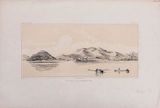Mesnard - Sabatier. Vue d'Acapulco... / Vue de l'entrée du Port d'Acapulco. Paris: 1841. Litografías. Piezas: 2.