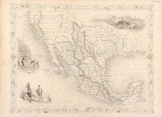 Tallis, John. México, California and Texas. London: J. & F. Tallis, ca. 1850. Mapa grabado con límites coloreados, 25 x 32 cm.