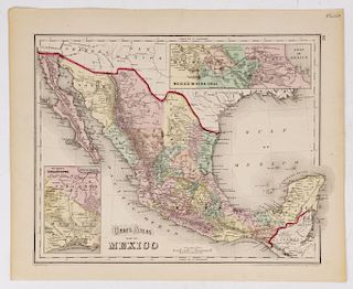 Gray, Frank A. Gray's Atlas. Map of West Indies and Central - Map of Mexico. America. Washington, ca.1880. Mapa, 30 x 37 cm.