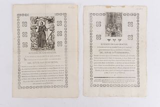 Corrales, Manuel. Sumario de las Gracias, e Indulgencias... de la Ilustre Archicofradia del S. San Homobono... Méx, 1795/97. Pzas: 2.