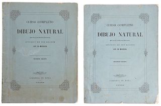 Curso Completo de Dibujo Natural para Uso de las Escuelas Americanas Dividido en Dos Grados. París, 1843. 39 láminas. Pzas: 2.