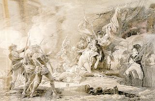 After John Trumbull,  engraving,  The Death of General Montgomery,  engraved by J. T. Clemens,  published March 1798 B,  A...