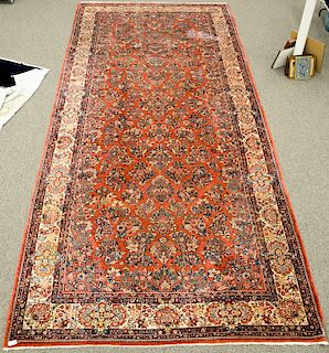 Sarouk Oriental carpet.  9'6" x 20'5"