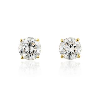 A Pair of Diamond Stud Earrings, 4.09 CTW