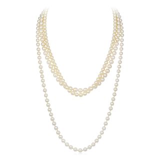 A Group of Mikimoto Cultured Pearl Necklaces