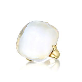 A Mother of Pearl and Rock Crystal Ring, Italian