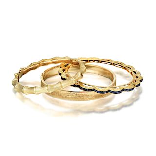 A Group of Gold Bangles