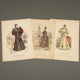 Lote de periódicos. España, siglo XIX. Consta de: "La moda Elegante", de 1882; "La Moda Elegante Ilustrada", de 1894. Pzs: 8.