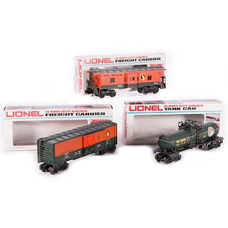 Lionel O Gauge FARR 6-6438, 6-6304, and 6-9449 GN Cars