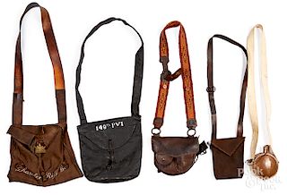 Contemporary and vintage gun pouches and bags