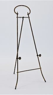19C American Victorian Gilded Brass Easel