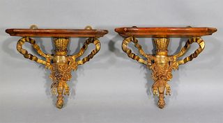 PR 20C French Neoclassical Gilt Bronze Shelves