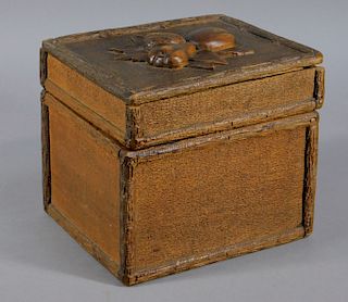 German Black Forrest Carved Wood Fruit Box