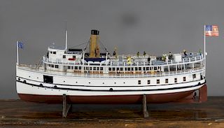 S.S. Block Island Scratch Built Steamer Ship Model