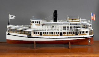 Pontiac Scratch Built Steamer Ship Boat Model