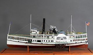 Warwick Scratch Built Steamer Ship Boat Model