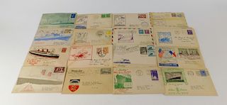 21PC First Day Cover Maritime Stamp Postcard Group