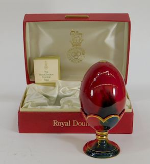 Royal Doulton Flambe Porcelain Collector's Egg