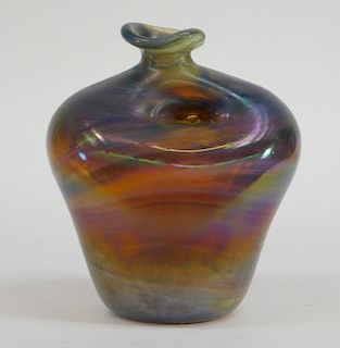 Peter Bramhall Modern Art Glass Free Form Vase