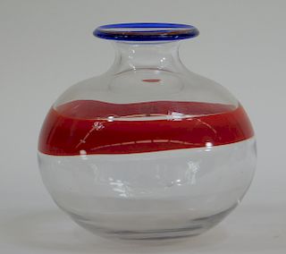 20C. Italian Murano Art Glass Globular Vase