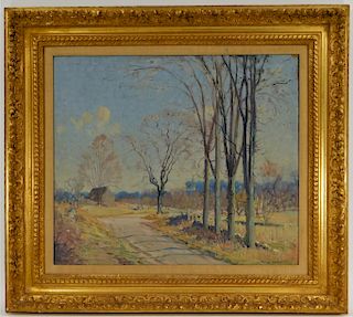F. Mortimer Lamb Impressionist Landscape Painting