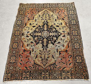 Antique Fereghan Sarouk Wool Carpet Rug